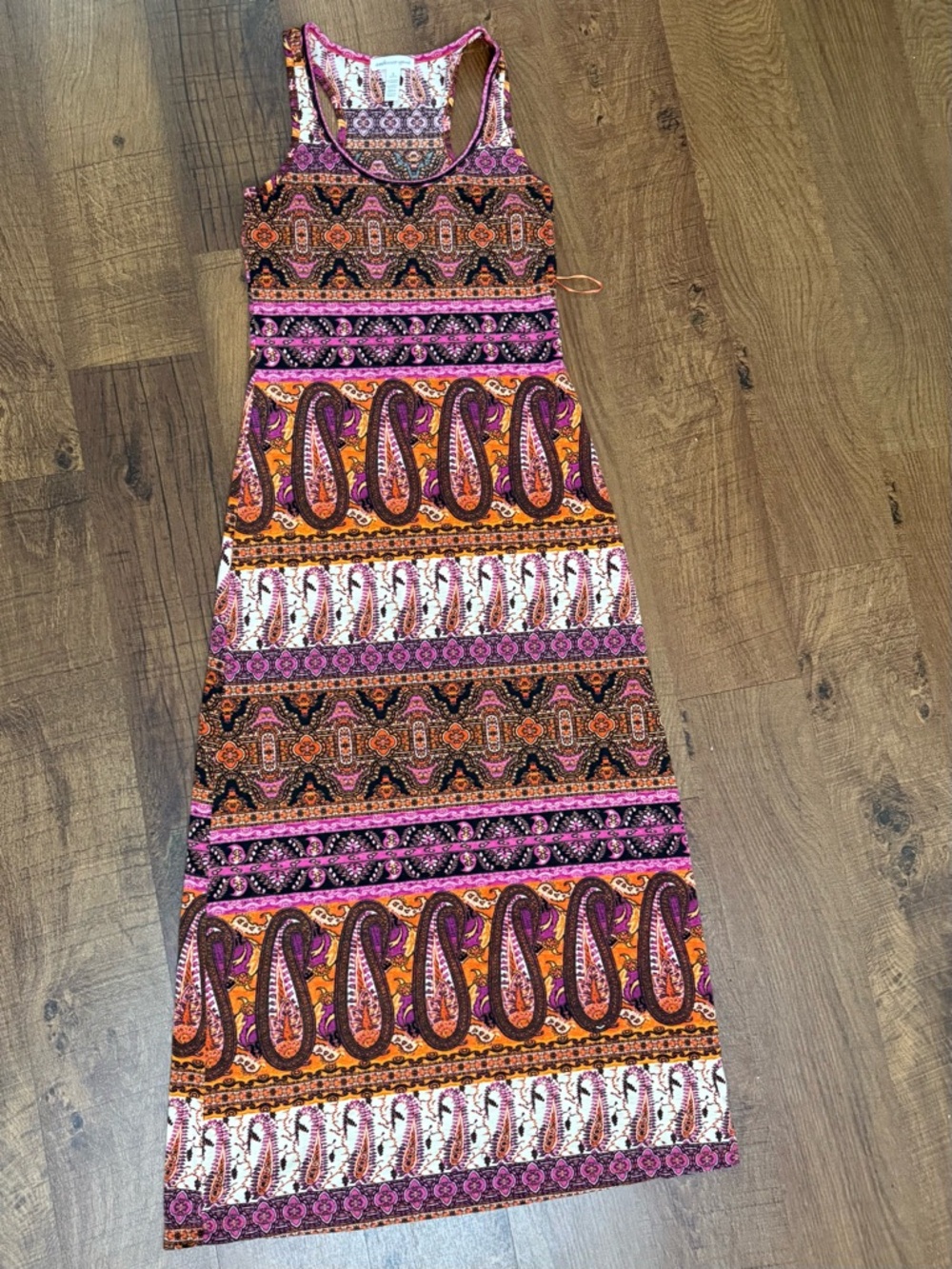 Ambiance Multicolor Paisley Print Maxi Tank Dress